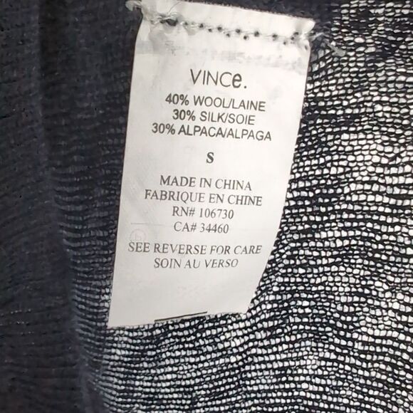 Vince lightweight slouchy  silk Alpaca oversized short sleeve sweater Small - Picture 6 of 13